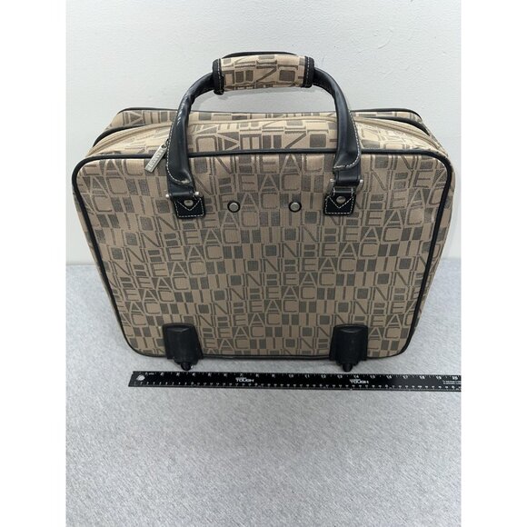 Kenneth Cole Reaction Beige 17" Under seat Rolling Carry On Laptop Bag Wheels - Picture 16 of 16